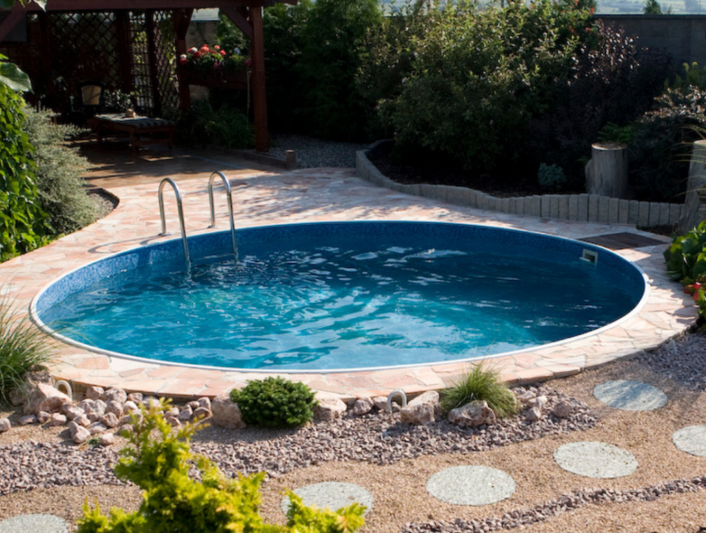 Piscina in lamiera circolare