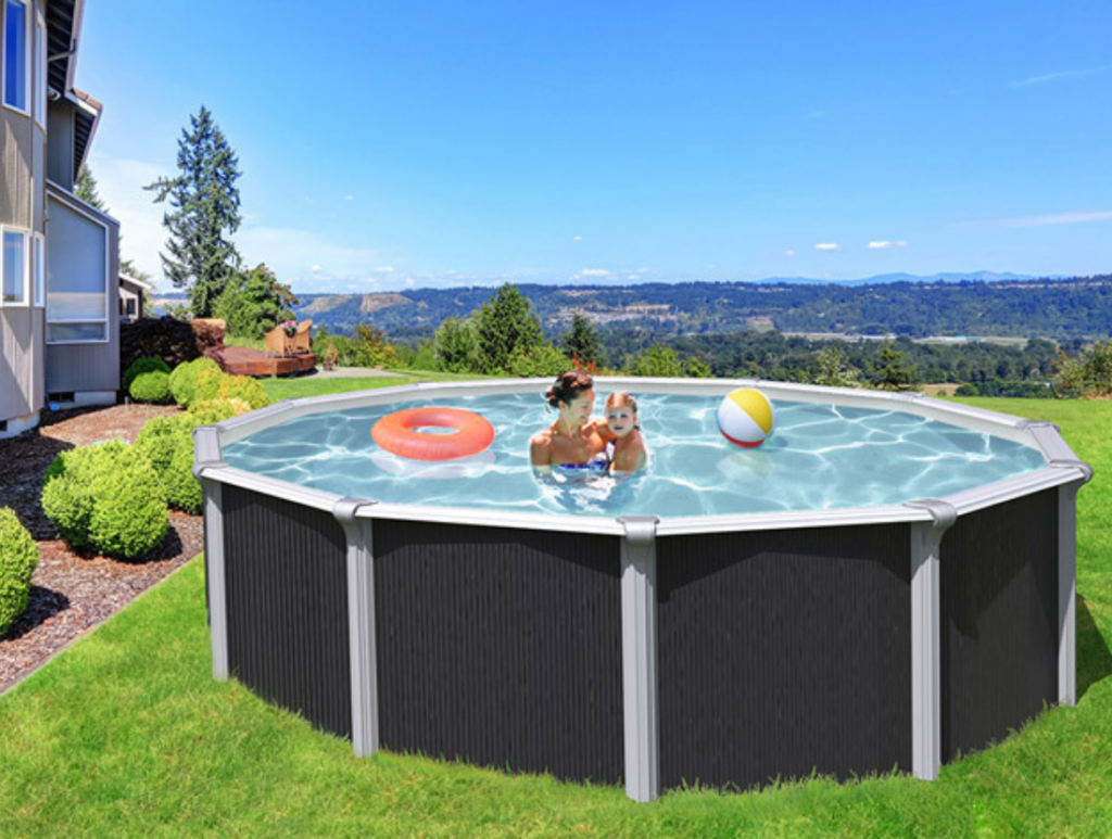 piscina circolare antracite