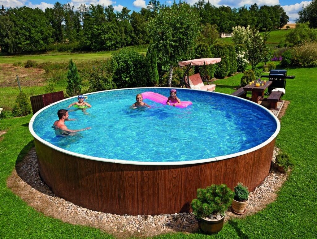 piscina circolare legno