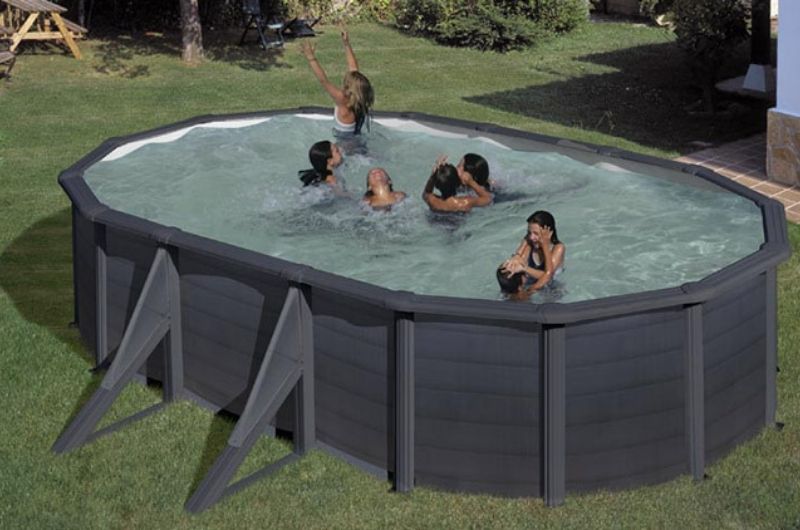 piscina fai da te ovale con zanche